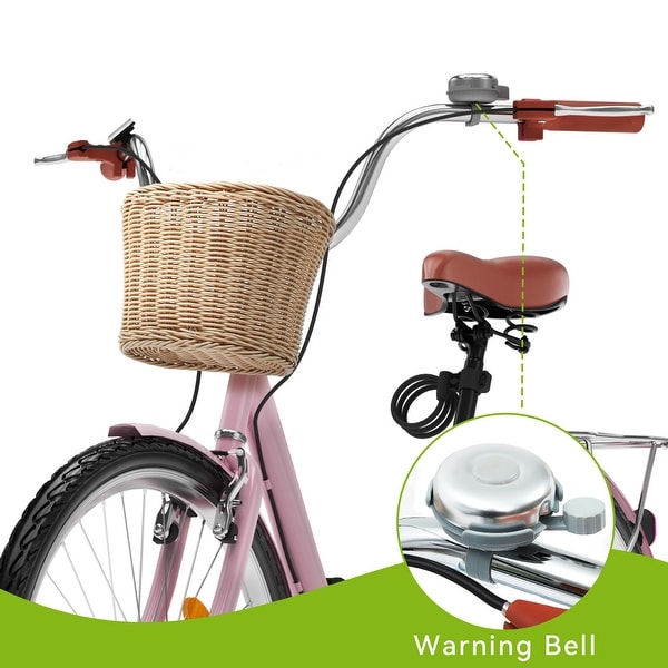 26 Inch Beach Cruiser Bike for Women - 1 Speed Commute Bike