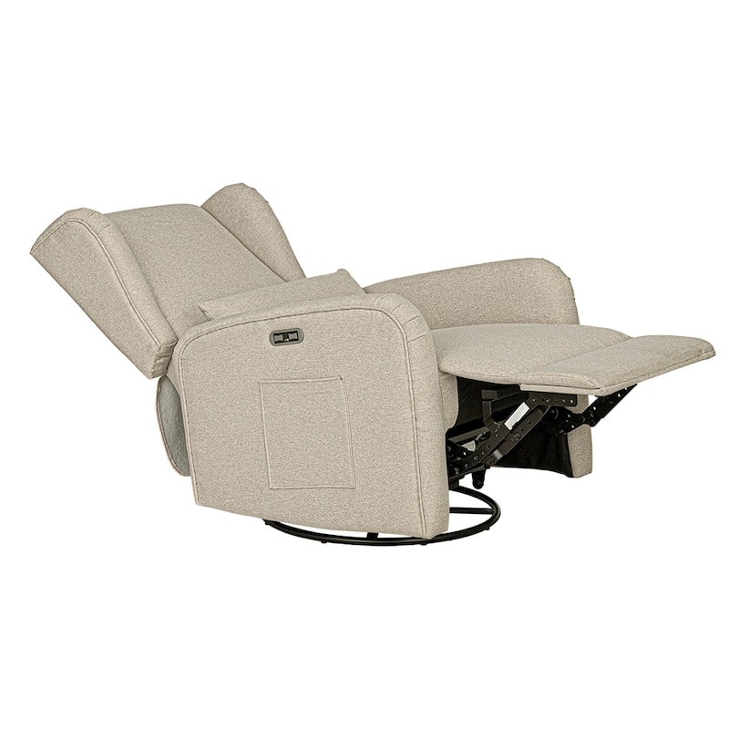 Madison Park Candace Power Recliner 3-in-1 with Swivel, Glider, USB Ports