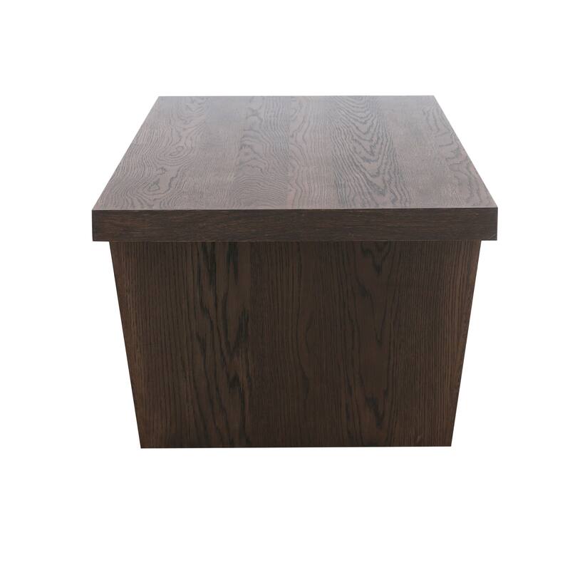 Rye Studio Minimalist Wood Coffee Table in Smoked Oak Stain