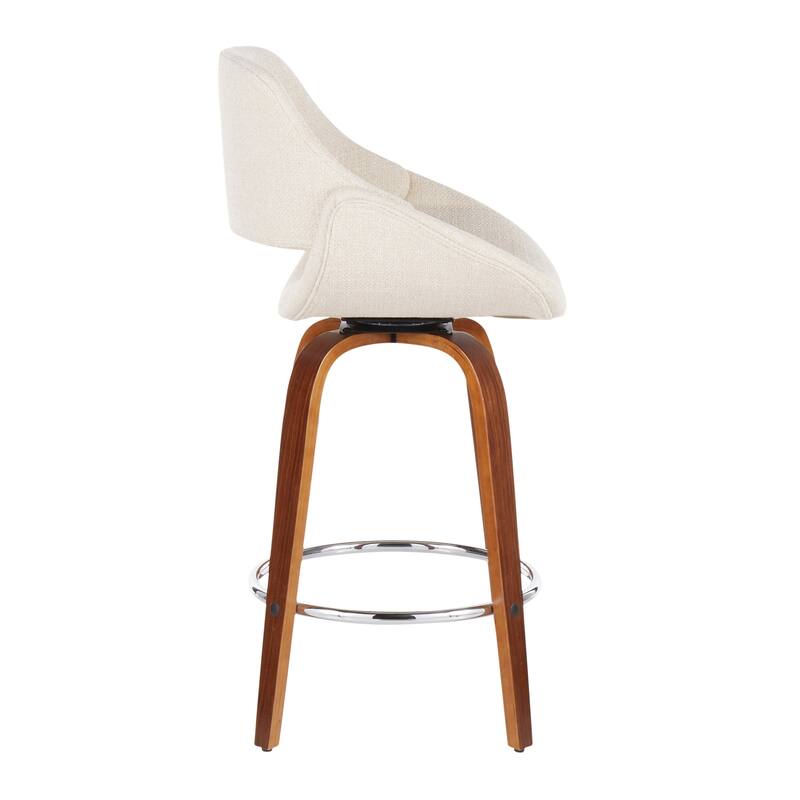 Carson Carrington Svellingen 26" Fixed-Height Counter Stool with Round Chrome Footrest (Set of 2)