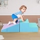 preview thumbnail 7 of 47, 2-Piece Step and Slide Climber for Infants and Toddlers Baby Soft Play Set Foam Blocks - 40" x 20" x 10" (L x W x H)