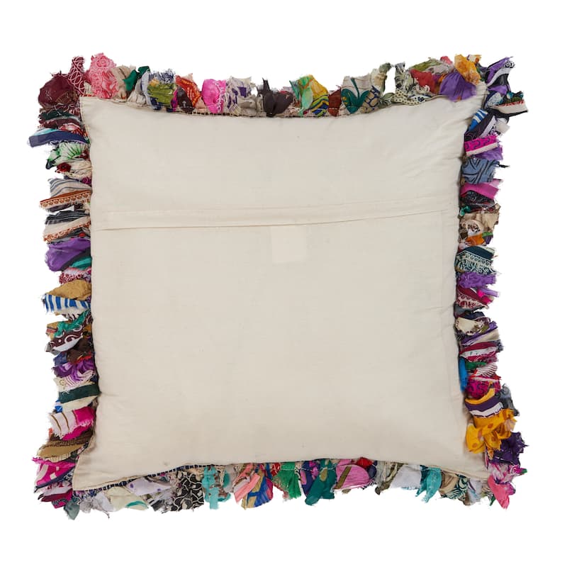 Sevita Multi Striped Recycled Materials 18"x18" Square Throw Pillow, Set of 2 or 4