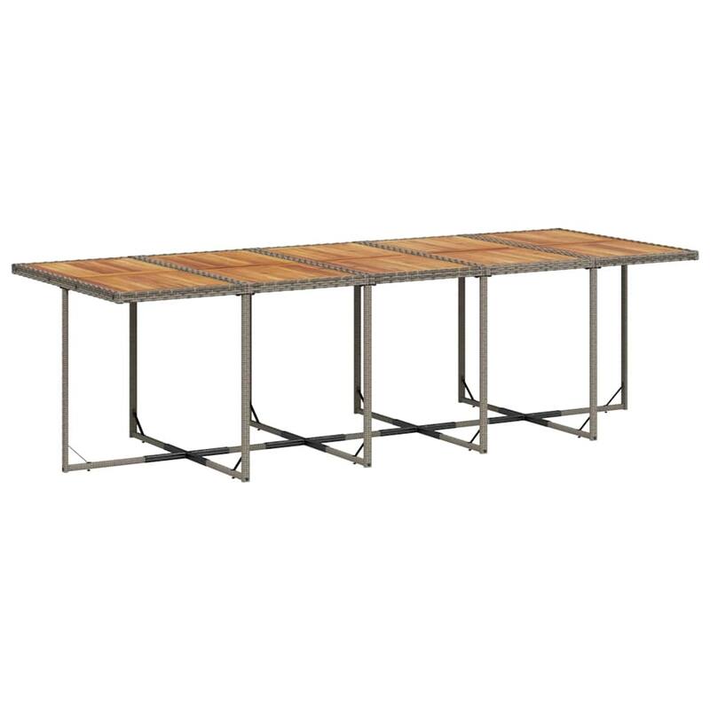 vidaXL Patio Dining Set Set of 14 Gray - 41.7 in x 108.3 in x 28.7 in