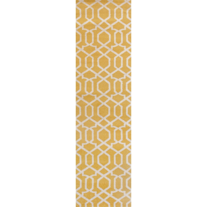 World Rug Gallery Contemporary Trellis Design Soft Indoor Area Rug