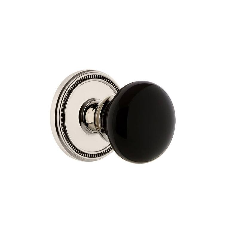 Grandeur Soleil Solid Brass Rose Single Dummy Door Knob with Coventry - Polished Nickel