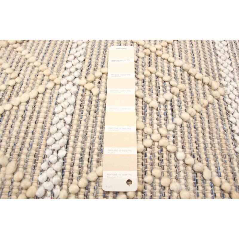 ECARPETGALLERY Braid weave Sienna Cream Wool Rug - 5'0 x 8'0