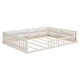 preview thumbnail 10 of 22, Full Size Wood Toddler Bed with Guardrail and Upholstered Pillow