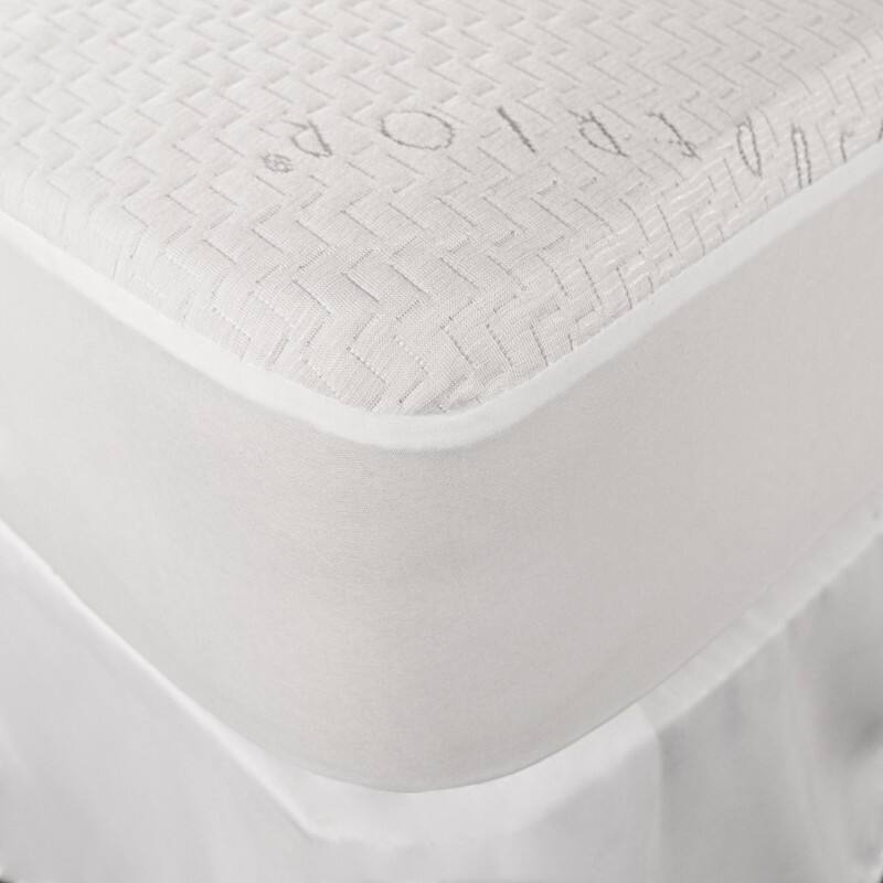 Blue Nile Mills Rayon From Bamboo Blend Fitted Deep Pocket Waterproof Mattress Protector - White