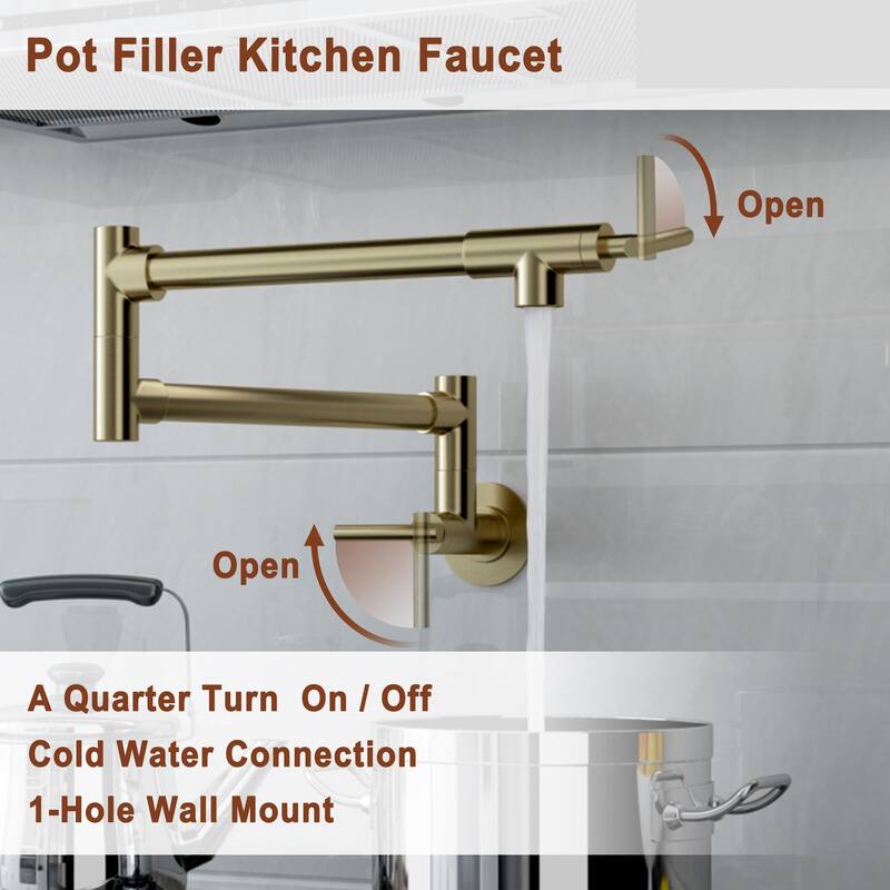 Retro Handles Wall Mount Kitchen Faucet