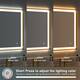 Wall Mounted Back Light Bathroom Framed LED Mirror Anti- Fog With Dimmable Light Touch Sensor And Memory Function