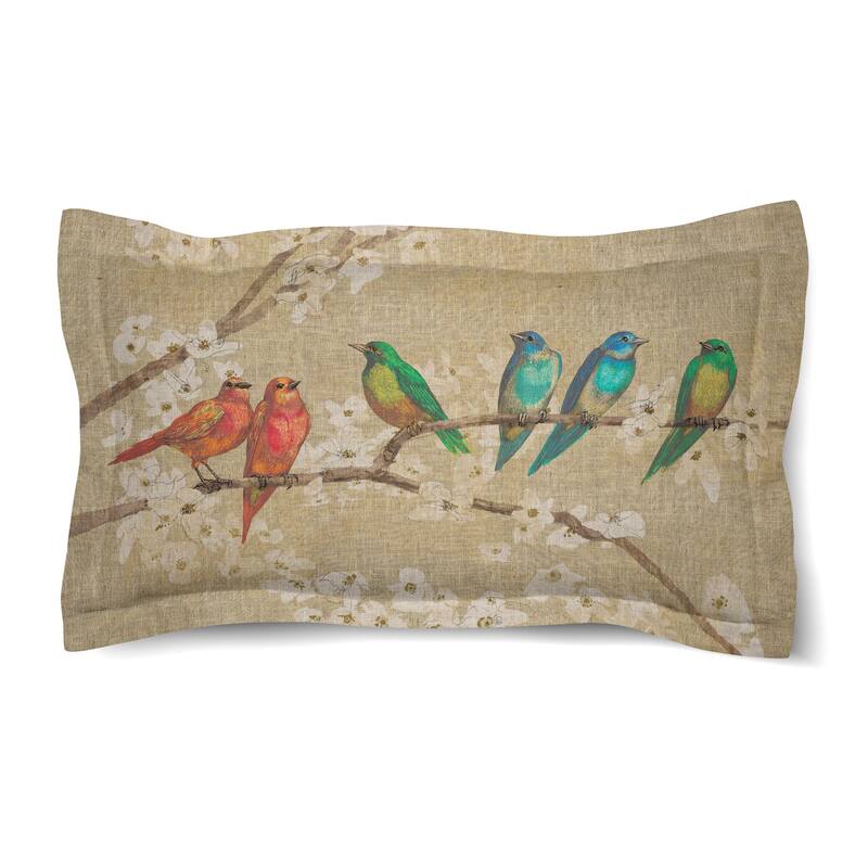 Laural Home Birds and Blossoms Duvet Sham - King