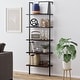 preview thumbnail 51 of 81, Nathan James Theo 5-Shelf Ladder Bookcase Wood with Metal Frame Walnut Brown/Black