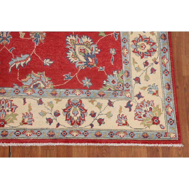 Red Oushak Oriental Area Rug Handmade Wool Carpet - 6'7" x 9'8"