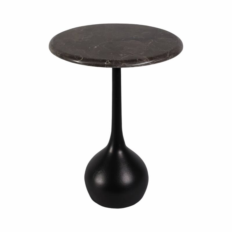 Round Accent Table - Marble Top with Ball Base - 21"