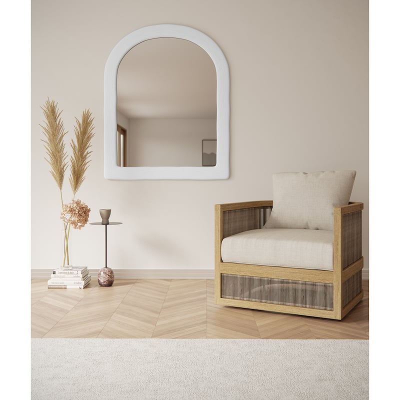 Thea 24 in. x 35 in. Mediterranean Arched Mirror