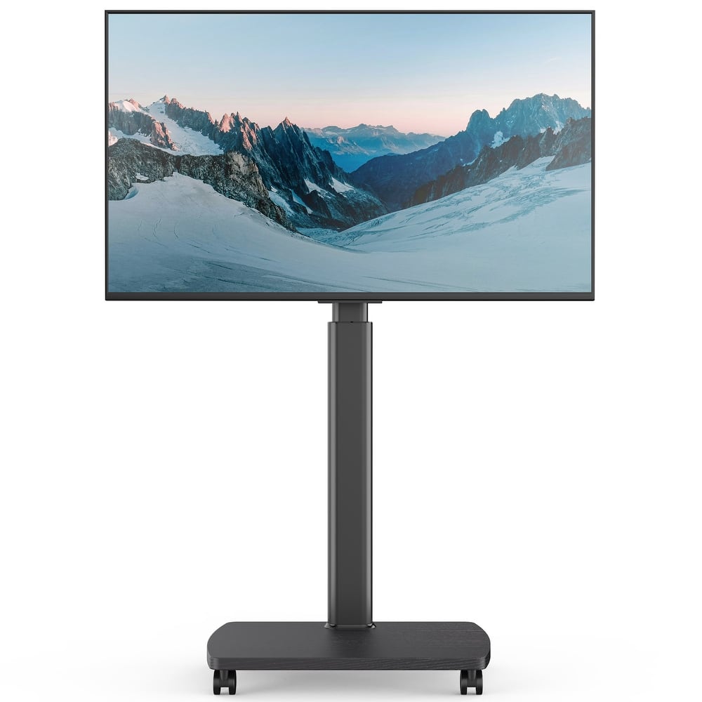 AOKCOS Modern Rolling TV Stand with Wheels for 43 to 75 inch TVs