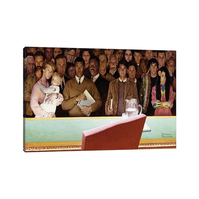 iCanvas "The Right to Know" by Norman Rockwell Canvas Print