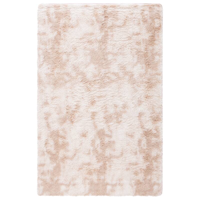 SAFAVIEH Rainbow Shag Didy Shag Rug - 6' x 9' - Light Beige