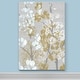 preview thumbnail 5 of 8, Mustard on Grey Blooms I-Premium Gallery Wrapped Canvas