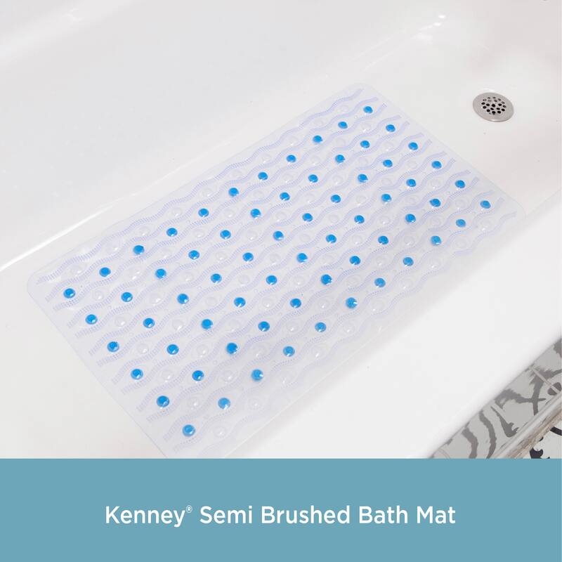 Kenney Semi-Brushed Bath, Shower, and Tub Mat, 15.5" W x 27.5" L