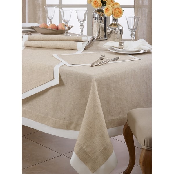 Double Layer Table Runner With Thick Border Design - On Sale - Bed Bath &  Beyond - 27211709