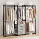 preview thumbnail 2 of 33, 65.6'' Heavy-duty Garment Rack, Freestanding Closet Organizer with Fabric Drawers and 5 hanging Rods Grey