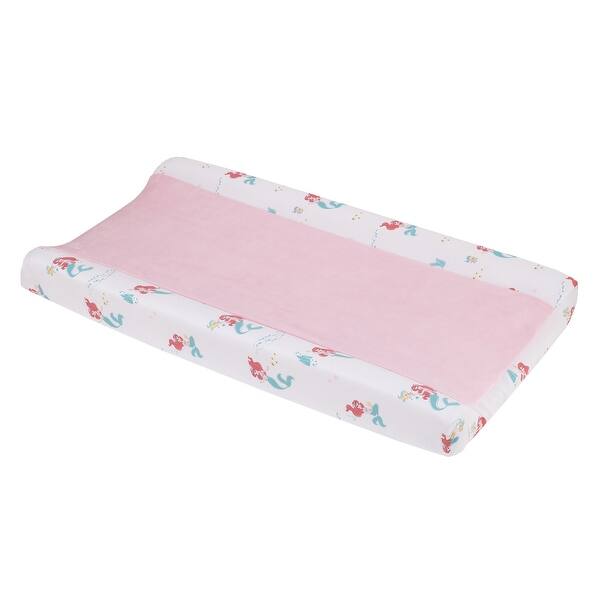 slide 2 of 2, Disney Ariel Watercolor Wishes Pink, Changing Pad Cover
