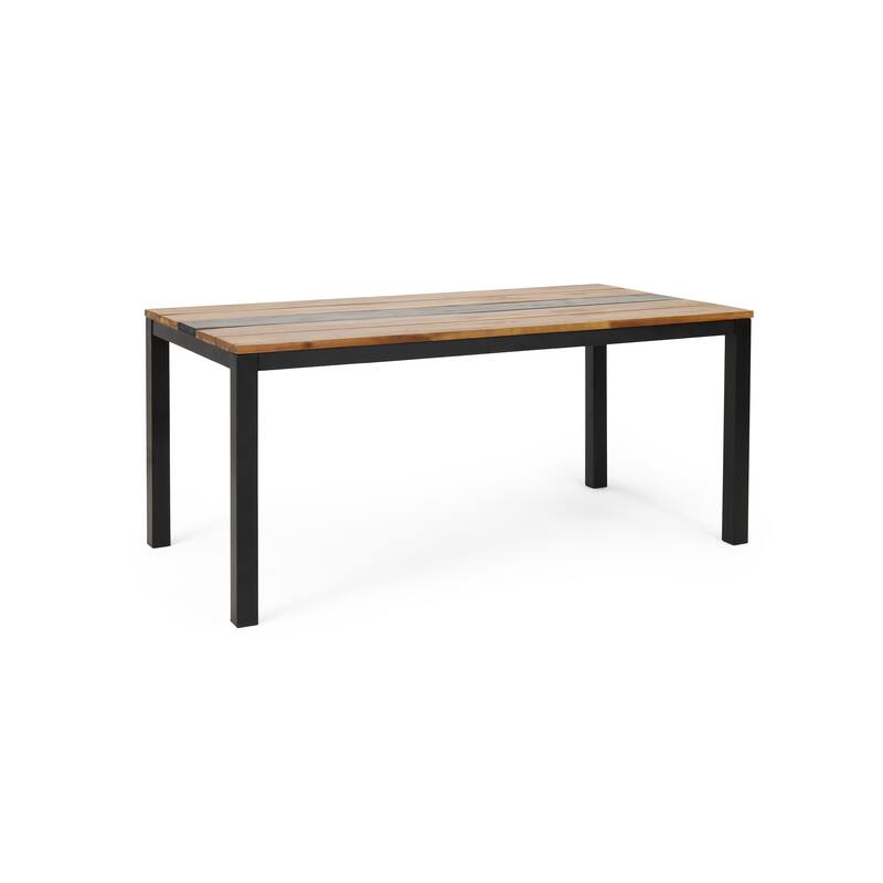 Lindsey Outdoor Modern Industrial Acacia Wood Picnic Set by Christopher Knight Home