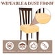 preview thumbnail 4 of 12, PU Dining Chair Seat Covers, Stretch Chair Cushion Slipcovers, Waterproof Rear Covers Protector - 4Pcs
