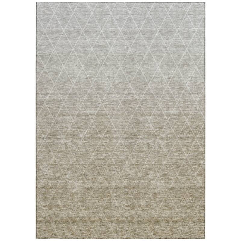 HomeRoots Geometric Transitional Rectangle Outdoor Rug