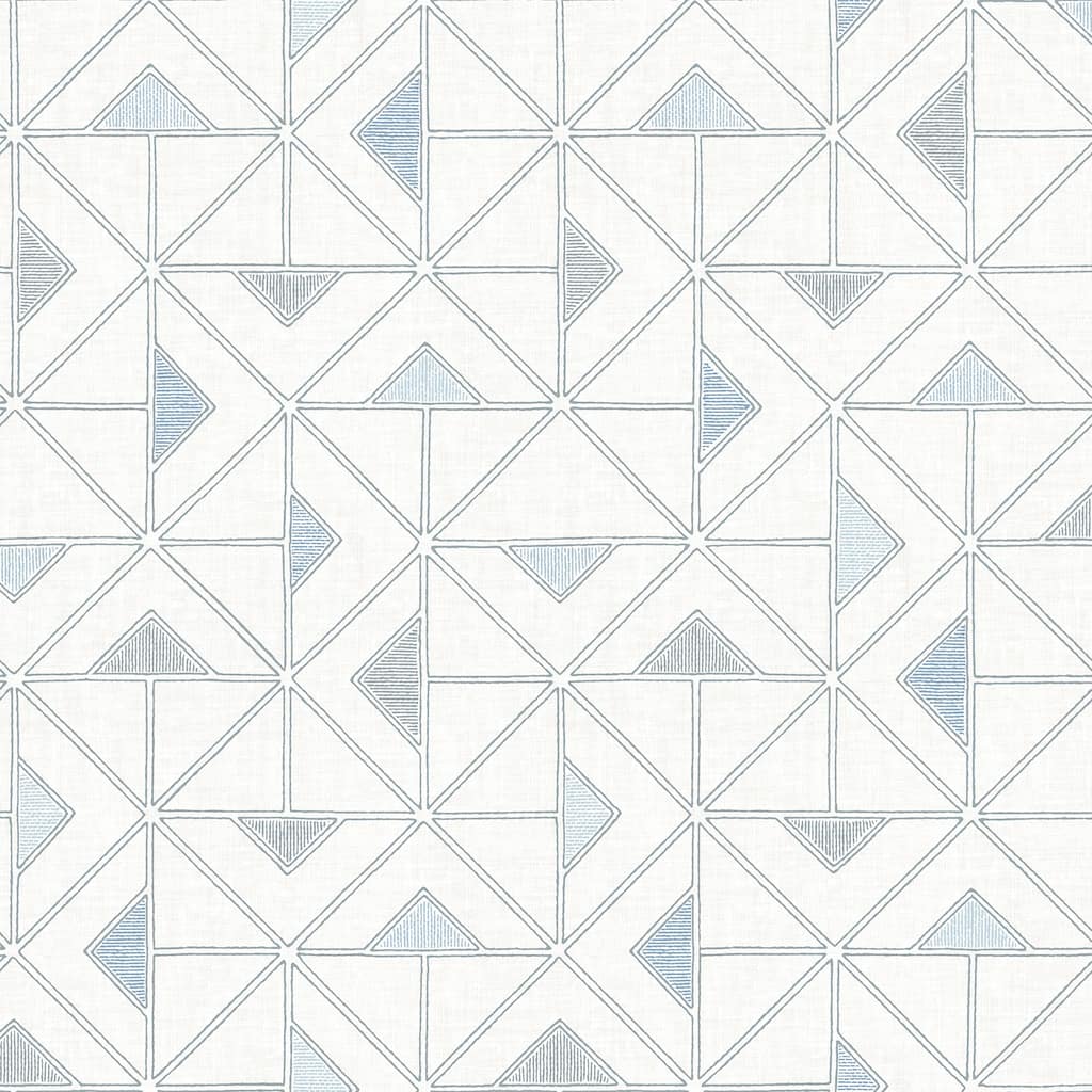 A-Street Prints Jekyl Blue Triangles Wallpaper