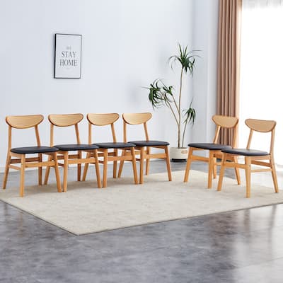 Wood Dining Chairs Set of 6
