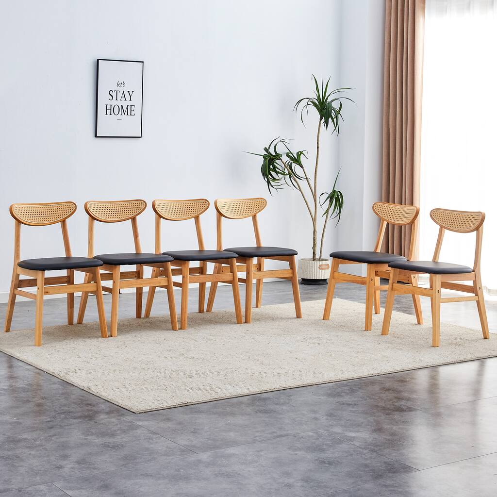 Wood Dining Chairs Set of 6
