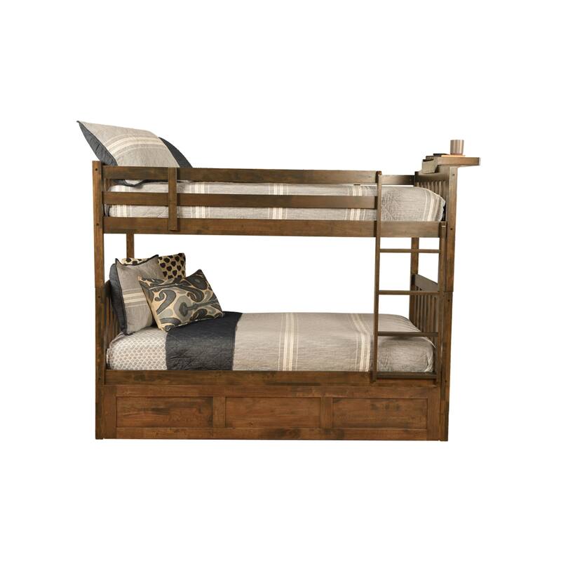 Somette Claire Twin Bunk Bed with Trundle and Tray