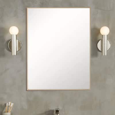 Rectangular Metal Frame Bathroom Vanity Mirror in Brushed Gold - 23.5 in.