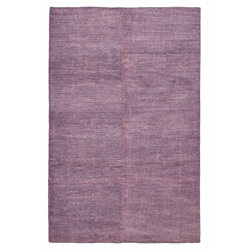 ECARPETGALLERY Hand-knotted Loreto Purple Silk Rug - 6'6 x 9'10 - Purple - 6'6 x 9'10
