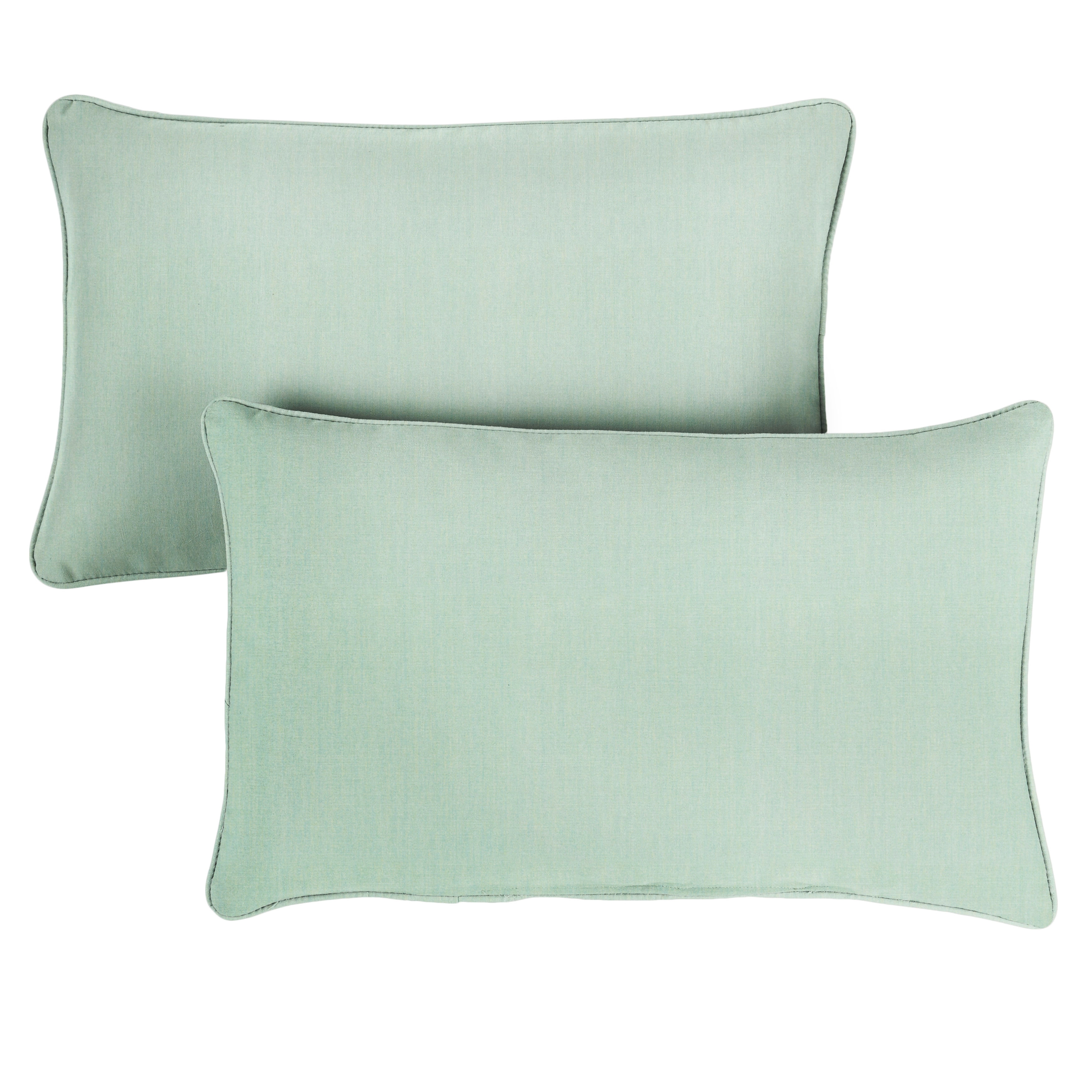 Sunbrella Canvas Spa Corded Indoor/ Outdoor Pillows (Set of 2)