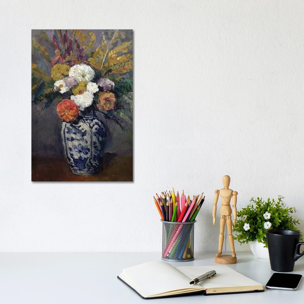 iCanvas "Dahlias, c.1873 " by Paul Cezanne Canvas Print