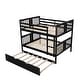 preview thumbnail 28 of 35, Full over Full Bunk Bed with Twin Size Trundle and Ladder for Bedroom