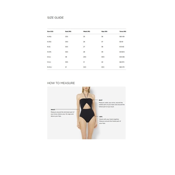 Michael Kors Swimwear Size Chart
