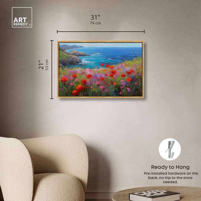 Ocean View Bloom II Canvas by Art Remedy