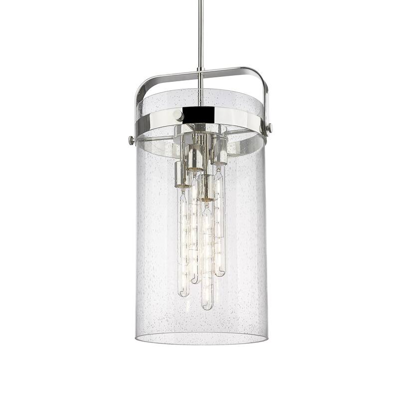 Innovations Lighting 413-4SL-26-13 Pilaster Pendant Pilaster 4 Light - Polished Nickel / Seedy