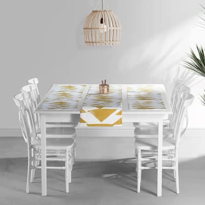 Exclusive Fabrics Triad Printed Cotton Table Runner & Placemats