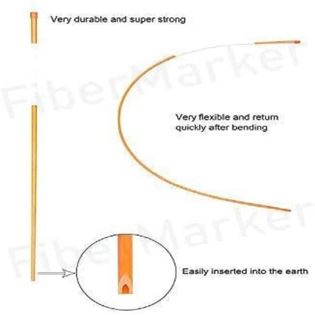 Agfabric Reflective Driveway Markers Snow Marker 5/16 Inch Diameter Yellow