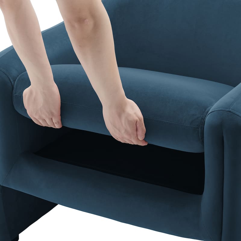 Modern Upholstered Barrel Accent Chair