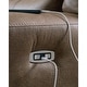 preview thumbnail 10 of 10, Signature Design by Ashley Bealeaf Brown Power Reclining Loveseat with Console - 79" W x 42" D x 42" H