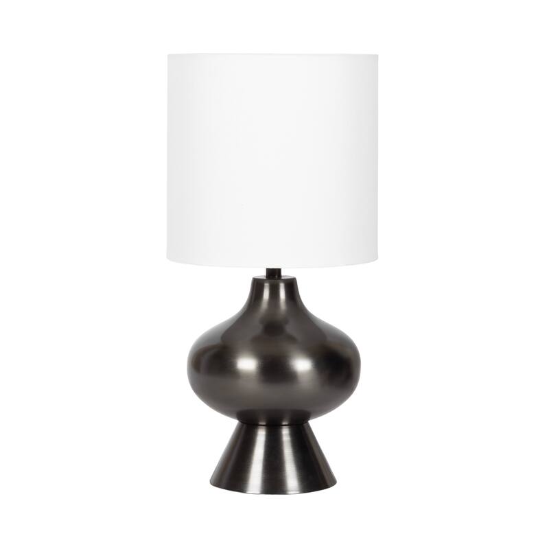 Kate and Laurel Bahira Tabletop Lamp - 8x8x17 - Pewter