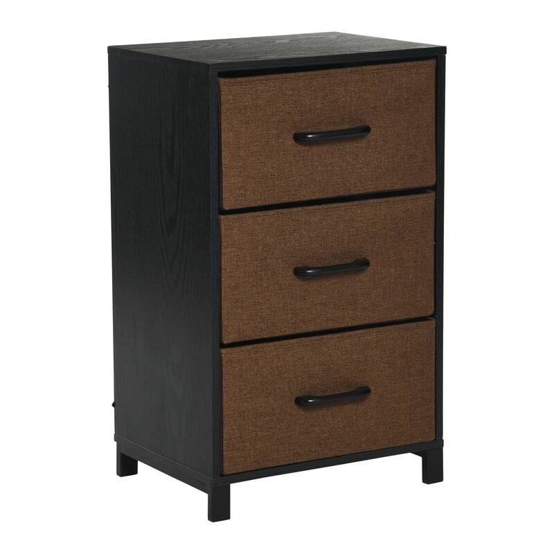 Dresser Nightstand Chest of Drawers - Black Oak