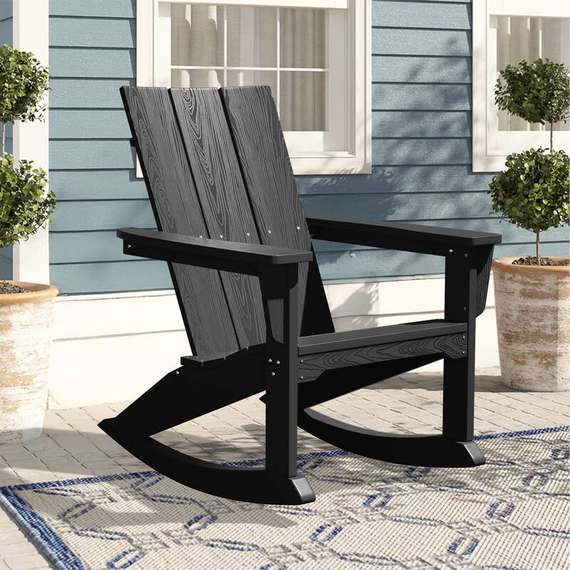 Modern Rocking Plastic Outdoor Adirondack Chair