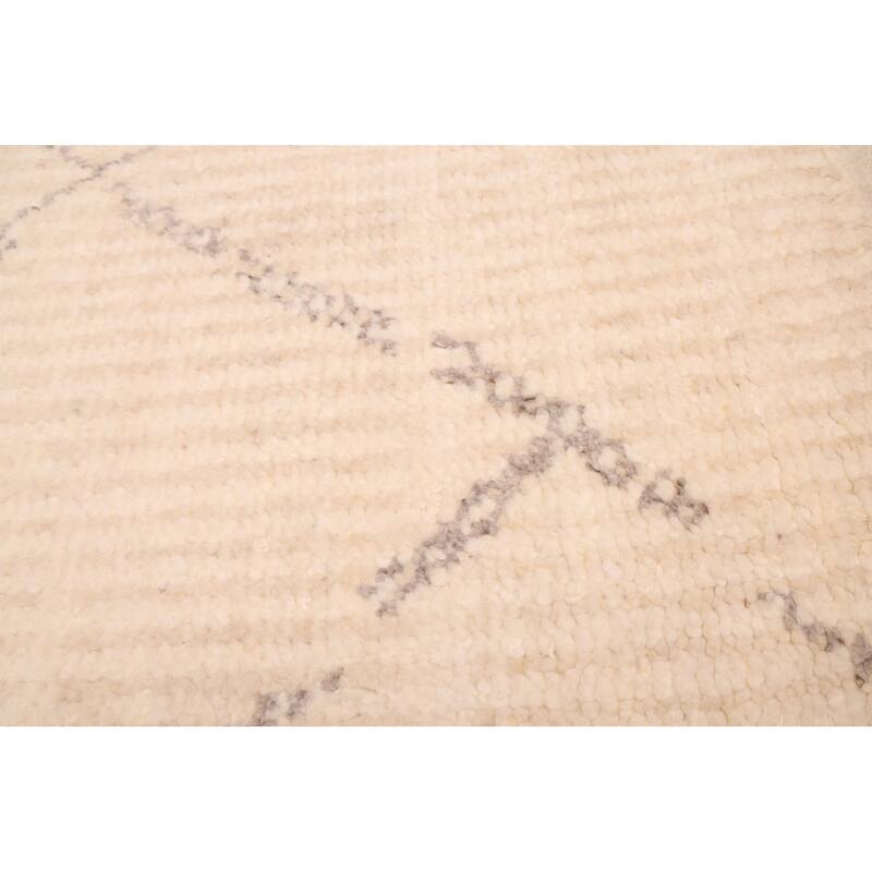 ECARPETGALLERY Hand-knotted Looma Cream Wool Rug - 8'0 x 9'11